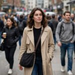 Confident young woman walking through a busy city street, calm and unbothered by the crowd, for how to stop caring what people think