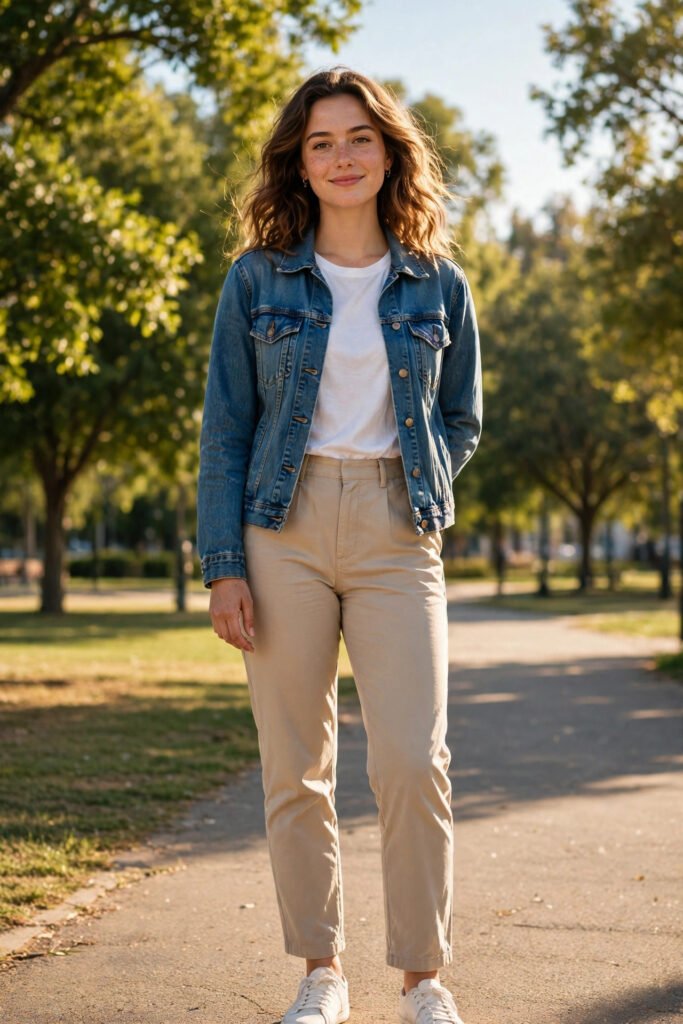Confident young woman standing tall in warm sunlight with a gentle smile, for confidence quotes to believe in yourself