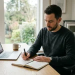 an image featuring a person who is foused at his word