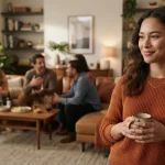 Person learning how to overcome social anxiety and become comfortable around others